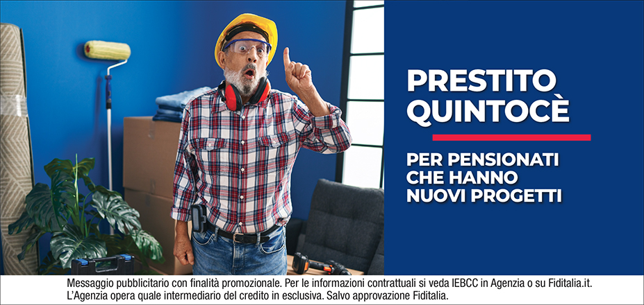 Agenzia Finbi Srl Fiditalia | Biella | Cessione del Quinto Quintocè - Un consulente dedicato per i progetti di dipendenti e pensionati. Messaggio pubblicitario con finalità promozionale. Per le informazioni contrattuali si veda IEBCC in Agenzia o su Fiditalia. it. L’Agenzia opera quale intermediario del credito in esclusiva. Salvo approvazione Fiditalia.