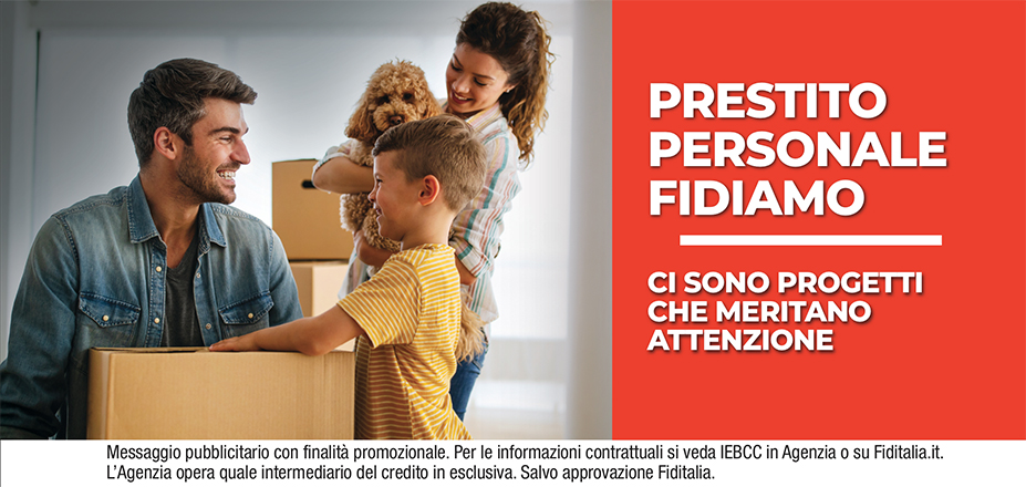 Agenzia Finbi Srl Fiditalia | Biella | Prestito Personale Fidiamo - Ti aspettiamo per realizzare i tuoi progetti. Messaggio pubblicitario con finalità promozionale. Per le informazioni contrattuali si veda IEBCC in Agenzia o su Fiditalia.it. L’Agenzia opera quale intermediario del credito in esclusiva. Salvo approvazione Fiditalia.